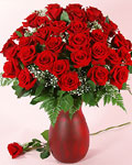 send gifts to bangladesh, send gift to bangladesh, banlgadeshi gifts, bangladeshi 36 Red Rose With Ceramic Vase
