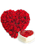 send gifts to bangladesh, send gift to bangladesh, banlgadeshi gifts, bangladeshi Love Combo with 50 Rose + Cake
