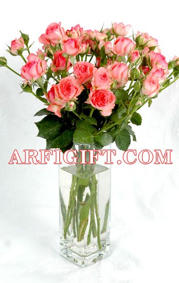 Send Pink Rose With Vase to Bangladesh, Send gifts to Bangladesh