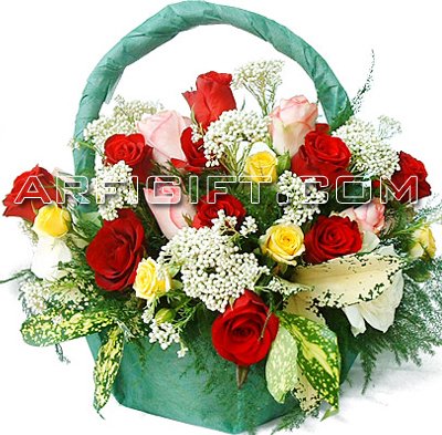 Send Mixed Roses Arrangement to Bangladesh, Send gifts to Bangladesh