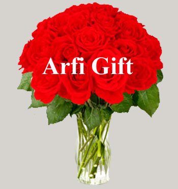 Send 24 Red Rose With Vase to Bangladesh, Send gifts to Bangladesh