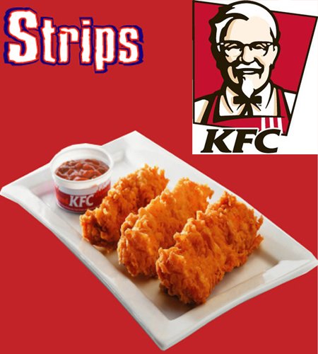 Send KFC - 3 Pcs Strips Chicken to Bangladesh, Send gifts to Bangladesh