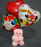 send gifts to bangladesh, send gift to bangladesh, banlgadeshi gifts, bangladeshi Teddy &  Balloon Combo