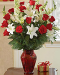 send gifts to bangladesh, send gift to bangladesh, banlgadeshi gifts, bangladeshi Thailand Rose & Lily  With Vase