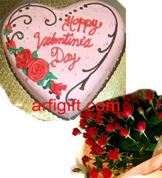 Send Rose & Cake Combo to Bangladesh, Send gifts to Bangladesh