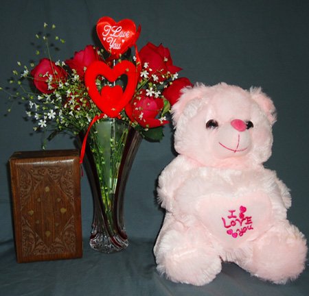 Send Rose , Teddy, Jewelry Box Combo to Bangladesh, Send gifts to Bangladesh