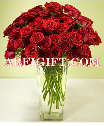 Send 24 Red Rose With Vase to Bangladesh, Send gifts to Bangladesh