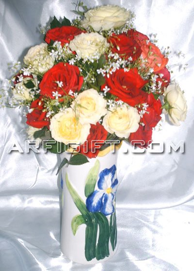 Send 36  Mix Rose & Vase to Bangladesh, Send gifts to Bangladesh