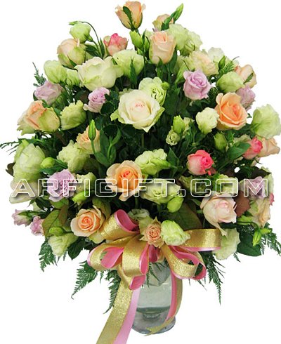 Send Mix Rose with Vase to Bangladesh, Send gifts to Bangladesh