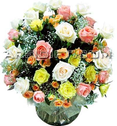 Send Mixed Roses Arrangement to Bangladesh, Send gifts to Bangladesh