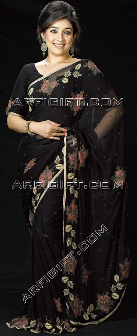 Send Black Siphon Saree to Bangladesh, Send gifts to Bangladesh