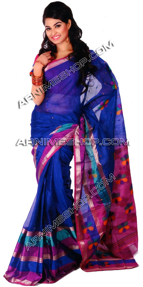 Send Navy Blue Silk to Bangladesh, Send gifts to Bangladesh